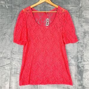 Womens Top 3X Vintage Y2K Floral‎ Lace Romantic Fairy Sheer Boho Coquette NWT